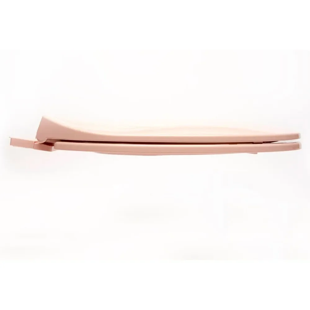 Deluxe Slow Close Plastic Toilet Seat with Hardware (Elongated, Venetian Pink)
